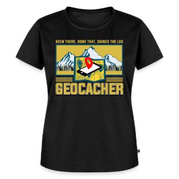 geocaching - T-shirt Premium bio Femme - noir - Devant - Selfina (174cm)