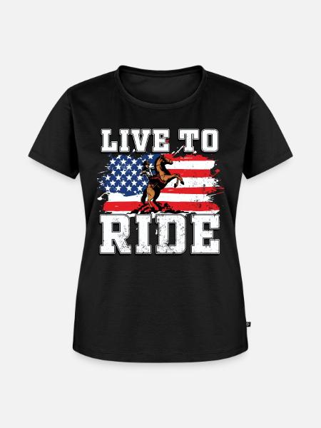 Westernreiten - Frauen Premium Bio T-Shirt - Schwarz