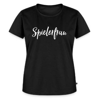 Spielerfrau Fußball - Frauen Premium Bio T-Shirt - Schwarz - Vorne - Selfina (174cm)