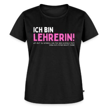 Lehrerin - Lustiger Spruch für Klassenlehrerin - Frauen Premium Bio T-Shirt - Schwarz - Vorne - Selfina (174cm)