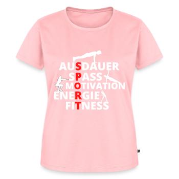 Fitness Sprüche gym Workout training fitness - Frauen Premium Bio T-Shirt - Rosa - Vorne - AI Model Female 172 dark (172cm)