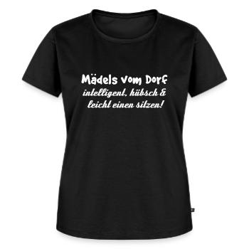 Mädels vom Dorf Dorfmädels Landjugend Dorf - Frauen Premium Bio T-Shirt - Schwarz - Vorne - Selfina (174cm)