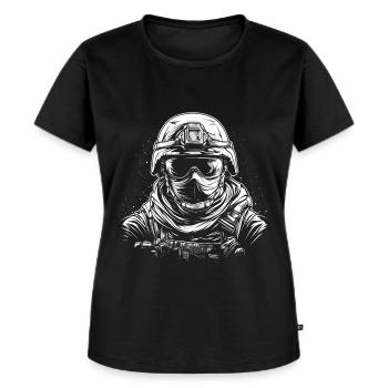 d’unité de l’élite - T-shirt Premium bio Femme - noir - Devant - Selfina (174cm)