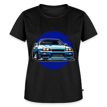 Jdm / Tuning / Turbocompresseur / Jantes / Chiptuning - T-shirt Premium bio Femme - noir - Devant - Selfina (174cm)