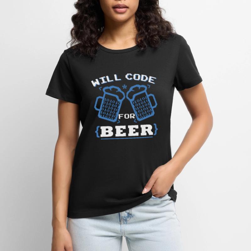 Will Code For Beer | Programmierer Codierung Frauen Premium Bio T-Shirt