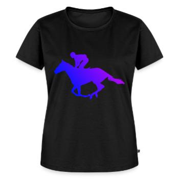 Robe de chasse pour hommesnotre sport équestre saut d’obstacles - T-shirt Premium bio Femme - noir - Devant - Selfina (174cm)