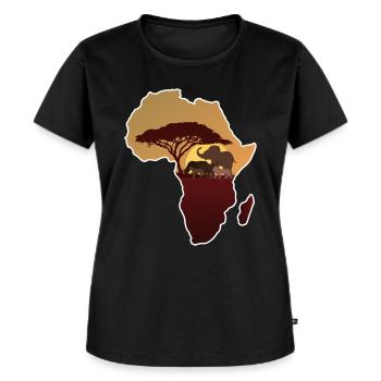 Afrika - Frauen Premium Bio T-Shirt - Schwarz - Vorne - Selfina (174cm)