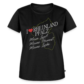 Rheinland Pfalz - Frauen Premium Bio T-Shirt - Schwarz - Vorne - Selfina (174cm)