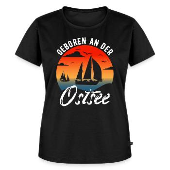 Ostsee Heimat Ostsee Spruch - Frauen Premium Bio T-Shirt - Schwarz - Vorne - Selfina (174cm)