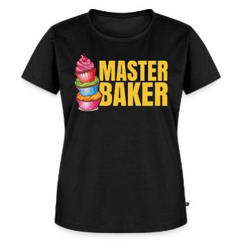 Master baker - baker baker baker cupcake - Women's Premium Organic T-shirt - black - Front - Selfina (174cm)