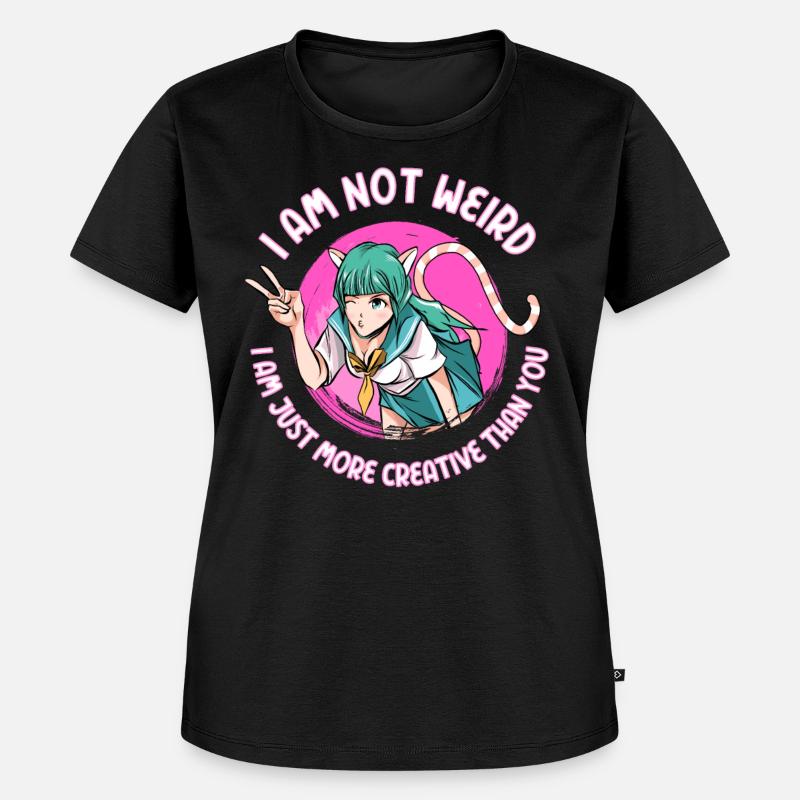 Anime Mädchen Geschenk - Frauen Premium Bio T-Shirt - Schwarz