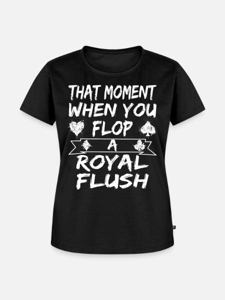 Poker Royal Flush - Frauen Premium Bio T-Shirt - Schwarz