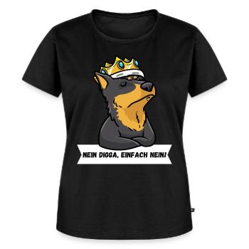 Beauceron Hund lustig Berger de Beauce - Frauen Premium Bio T-Shirt - Schwarz - Vorne - Selfina (174cm)