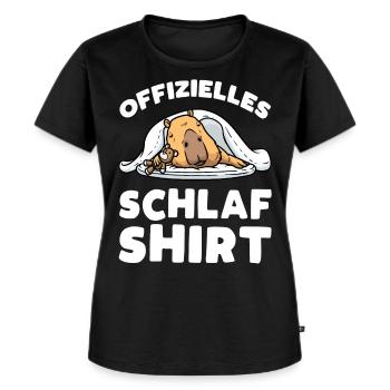 Capybara Schlafshirt Pyjama Wasserschwein Capybara - Frauen Premium Bio T-Shirt - Schwarz - Vorne - Selfina (174cm)