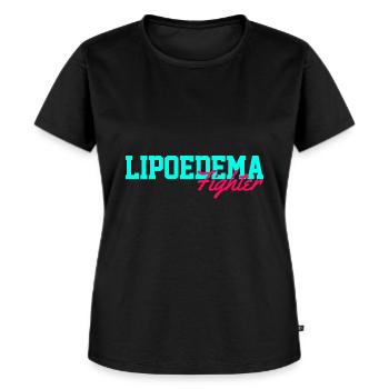 Lipoedema fighter - Women's Premium Organic T-shirt - black - Front - Selfina (174cm)