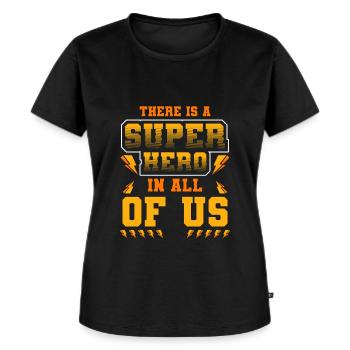 Everyday life rescuers help comics - Women's Premium Organic T-shirt - black - Front - Selfina (174cm)
