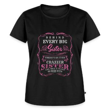 Sibling Love Little Sister Team Education - Women's Premium Organic T-shirt - black - Front - Selfina (174cm)