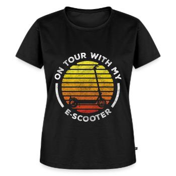Roller Elektro Umwelt Alternativ - Frauen Premium Bio T-Shirt - Schwarz - Vorne - Selfina (174cm)