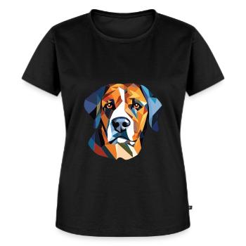 Braque Dauvergne Dog Breed Watercolor Illustration - Women's Premium Organic T-shirt - black - Front - Selfina (174cm)