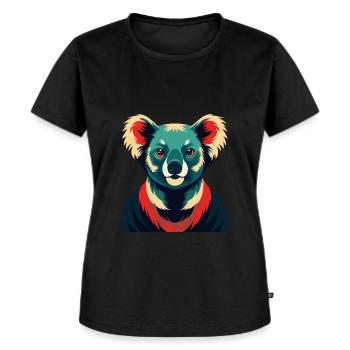 Koala Cartoon Figur Buntes Haustier Tier - Frauen Premium Bio T-Shirt - Schwarz - Vorne - Selfina (174cm)