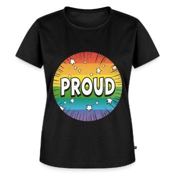LGBTQ Proud - Frauen Premium Bio T-Shirt - Schwarz - Vorne - Selfina (174cm)