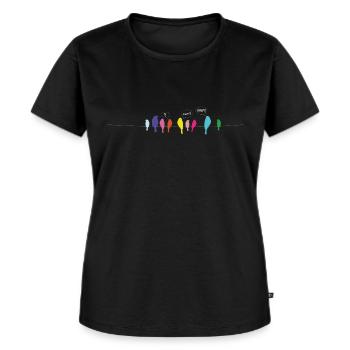 Birds Birds Birds - Frauen Premium Bio T-Shirt - Schwarz - Vorne - Selfina (174cm)