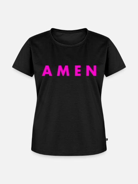 Amen - Frauen Premium Bio T-Shirt - Schwarz