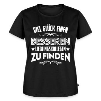 Jobwechsel Abschied Kollegen Kollege - Frauen Premium Bio T-Shirt - Schwarz - Vorne - Selfina (174cm)