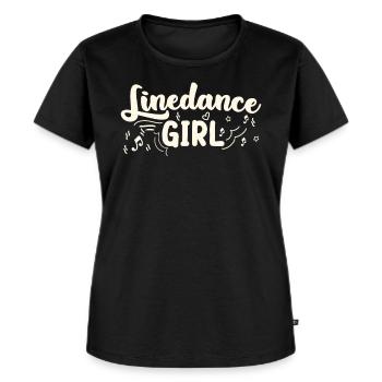 Rodeo Western Linedance Mädchen - Frauen Premium Bio T-Shirt - Schwarz - Vorne - Selfina (174cm)