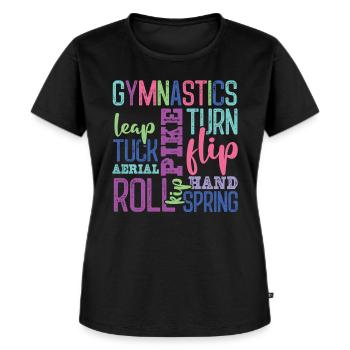 Artistic Gymnastics Gymnastics Gymnast Turner Salto Gift - Women's Premium Organic T-shirt - black - Front - Selfina (174cm)