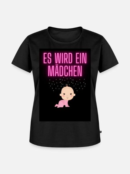 Es wird ein Mädchen - Frauen Premium Bio T-Shirt - Schwarz