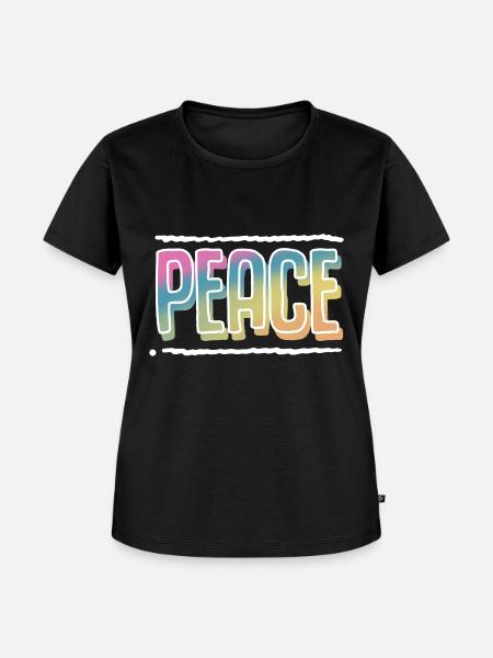 Peace - Frauen Premium Bio T-Shirt - Schwarz