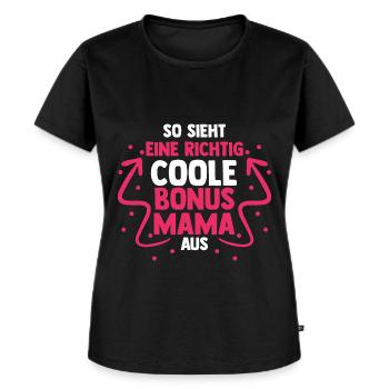 Stiefmutter Stiefmama Bonusmama - Frauen Premium Bio T-Shirt - Schwarz - Vorne - Selfina (174cm)