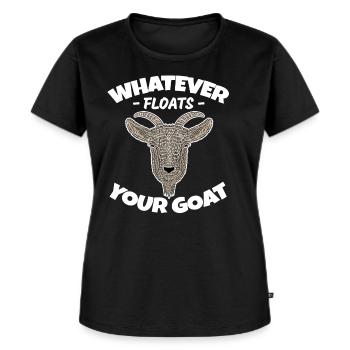Lustiger Ziegen Spruch Wortspiel Ziege - Frauen Premium Bio T-Shirt - Schwarz - Vorne - Selfina (174cm)