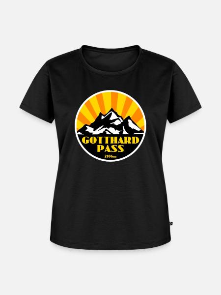 Gotthard Pass - Frauen Premium Bio T-Shirt - Schwarz