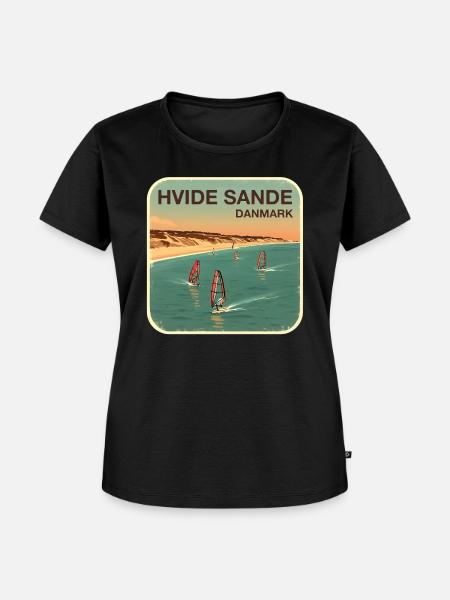 Hvide Sande alternativ Dänemark - Frauen Premium Bio T-Shirt - Schwarz
