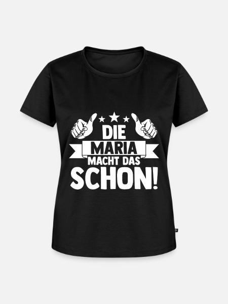 Maria - Frauen Premium Bio T-Shirt - Schwarz