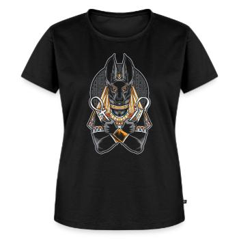 Anubis Egyptian God Deity Egypt Gift - Ekologisk premium-T-shirt dam - svart - Fram - Selfina (174cm)
