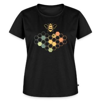 Bienen - Frauen Premium Bio T-Shirt - Schwarz - Vorne - Selfina (174cm)