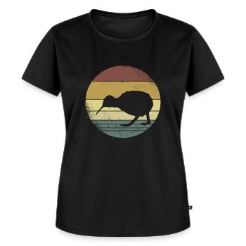 Neuseeland New Zealand Reisen Kiwis Neuseeländer - Frauen Premium Bio T-Shirt - Schwarz - Vorne - Selfina (174cm)