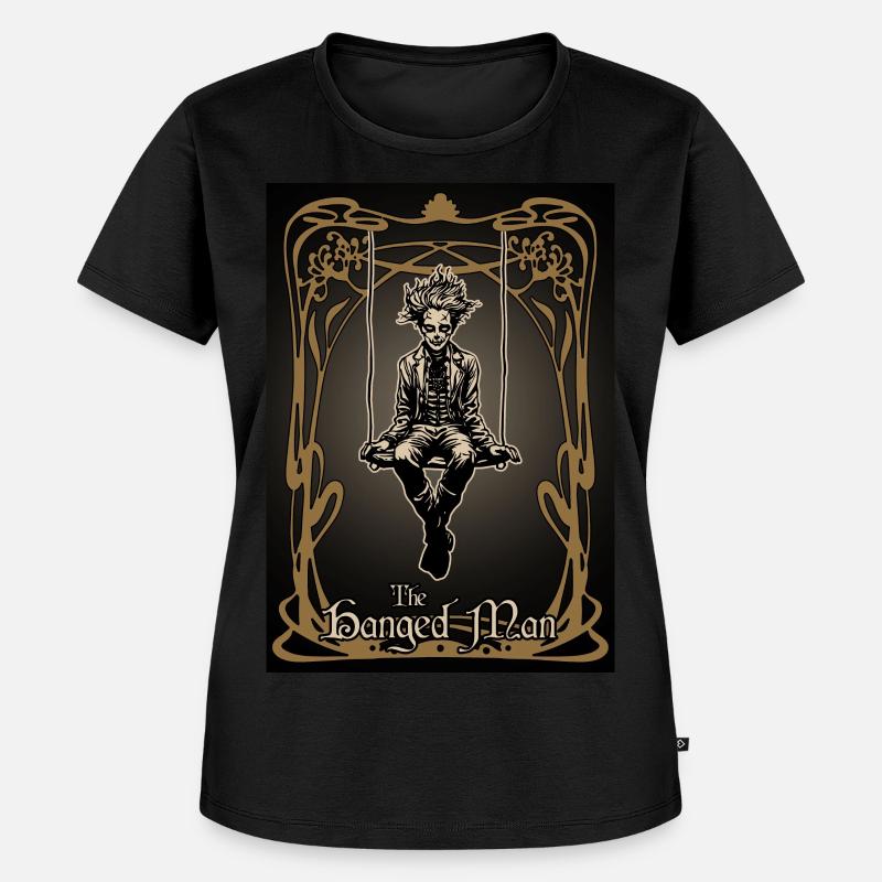 Tarotkortet The Hanged Man - Premium økologisk T-skjorte for kvinner - svart