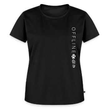 OFFLINE Dog Walk Motif - T-shirt Premium bio Femme - noir - Devant - Selfina (174cm)