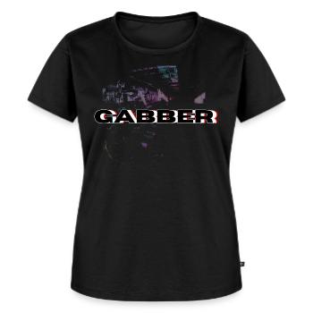 GABBER by THE BELGIAN STALLION - Frauen Premium Bio T-Shirt - Schwarz - Vorne - Selfina (174cm)