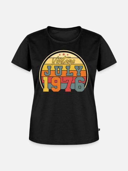1976 Im Juli Geschenkidee - Frauen Premium Bio T-Shirt - Schwarz