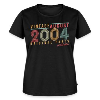 2004 Enfin majeur en août - T-shirt Premium bio Femme - noir - Devant - Selfina (174cm)