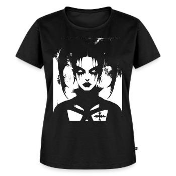 Dunkle Kunst Okkulte Gothic Batcave Mädchen Post Punk Fledermaus - Frauen Premium Bio T-Shirt - Schwarz - Vorne - Selfina (174cm)