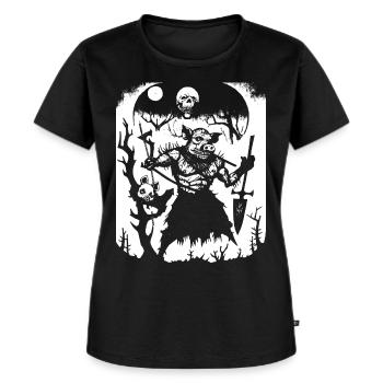 Dunkle Kunst Okkulte Gothic Batcave Mädchen Post Punk Fledermaus - Frauen Premium Bio T-Shirt - Schwarz - Vorne - Selfina (174cm)