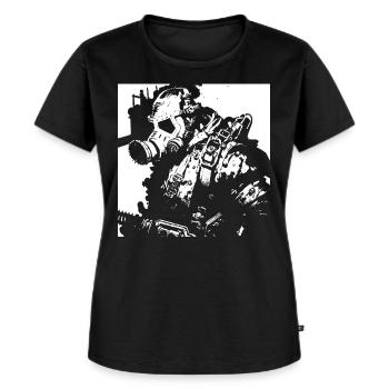 Dunkle Kunst Okkulter Horror Schwein Gas Maske Grindcore Thr - Frauen Premium Bio T-Shirt - Schwarz - Vorne - Selfina (174cm)