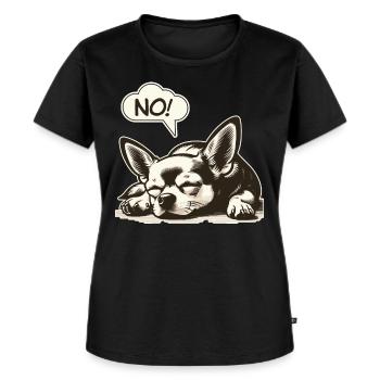 Nö einfach Nö Tyrannosaurus Rex Dino frecher T-Re - T-shirt Premium bio Femme - noir - Devant - Selfina (174cm)