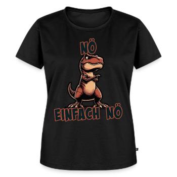 Nö einfach Nö Tyrannosaurus Rex Dino frecher T-Re - T-shirt Premium bio Femme - noir - Devant - Selfina (174cm)